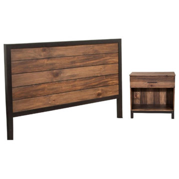 Home Square 2-Piece Set with Weston Standard King Headboard & Nightstand
