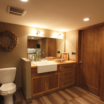 basement dance studio, laundry, bathroom