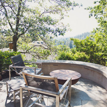 Fire Table Seating Area with Mountain Views