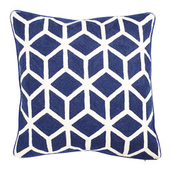 CUBED PILLOW COVER &ndash; INDIGO - NEW - Products