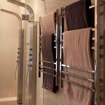 Various Bathrooms with Bathroom Butler heated towel rails