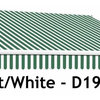 Awntech 10'x8' California Manual Acrylic Retractable Awning, Forest/White Stripe
