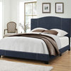 Stitched Camel Back Full Upholstered Bed in Denim Blue by Accentrics Home