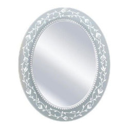 Deco Mirror - Deco Mirror Mirror. 23 in. x 29 in. Fushcia Oval Mirror 3014 - Mirrors