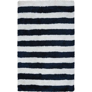 Rizzy Home Tabor Belle TB9549 Ivory Navy Area Rug, Rectangular 3'6"x5'6"