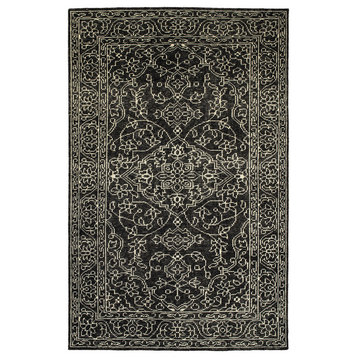 Kaleen Herrera Hand-knotted Hra07-38 Charcoal 8' X 10' Rectangle