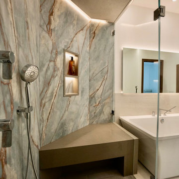 View From the Shower Through Frameless Glass