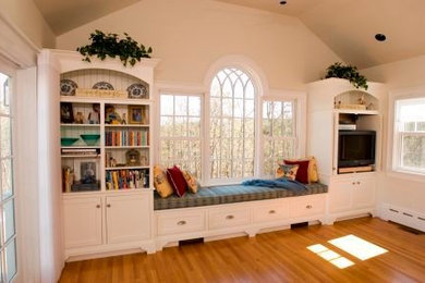 Elegant living room photo in Boston