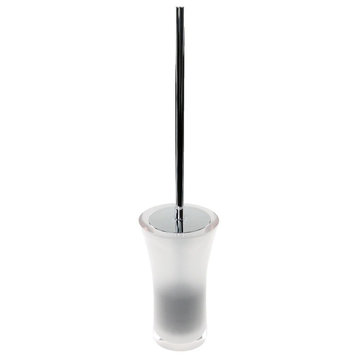 Free Standing Toilet Brush Holder Made From Thermoplastic Resins, Transparent
