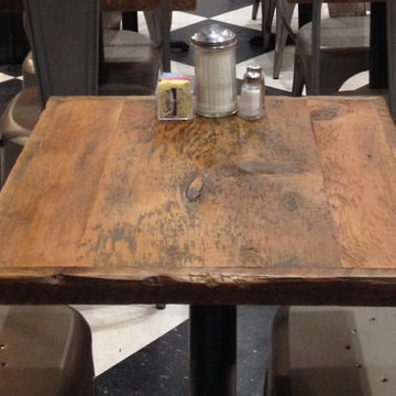 Reclaimed Wood dining tables, restaurant Rio, NJ and T Street ,Atlantic City NJ