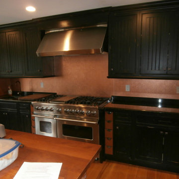 Hammered Copper Backsplash in Westchester