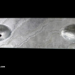 coyote glass design - Pearl River Glass Integral Countertop - Vanity Tops And Side Splashes