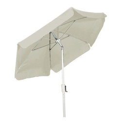 FiberBuilt Umbrellas LLC - FiberBuilt 7.5 Foot Hexagonal Garden Umbrella With Beige Tilt - Outdoor Umbrellas