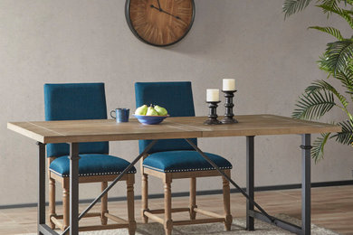 Свежая идея для дизайна: столовая в стиле ретро - отличное фото интерьера