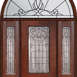Prehung Side lights-Transom Door 80 Fiberglass Palacio 3/4 Lite - Front Doors