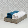 Polished Marble Bathroom Tray, Taupe Gray