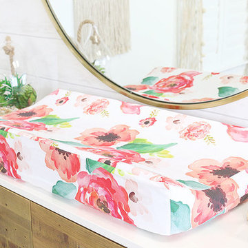 Bright Boho Floral Changing Station