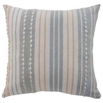 Delicate Textured Striped Throw Pillow
