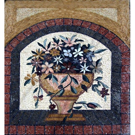 Mosaic Artwork, Beautiful Urn, 46"x51"