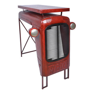 Industrial Heritage Red Tractor Table - Industrial - Outdoor Pub And Bistro  Tables - by Parpadi | Houzz