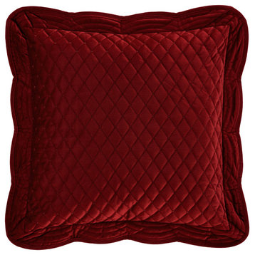 Five Queens Court Monica 18" Square Quilted Decorative Throw Pillow