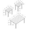 HomeRoots Black Grey Marble-Look Top Table Set 3Pcs Set