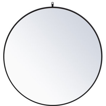 Elegant Lighting MR4739 Eternity 39" Diameter Circular Beveled - Black