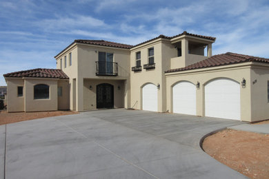 Tuscan home design photo in Salt Lake City