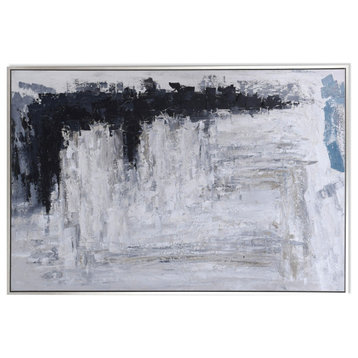 Convert Hand Painted Abstract Canvas Silver Frame