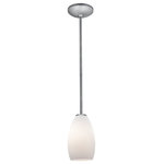 ACCESS LIGHTING - ACCESS LIGHTING 28012-3R-BS/OPL 1-Light Pendant Brushed Steel - ACCESS LIGHTING 28012-3R-BS/OPL 1-Light Pendant Brushed SteelFixture Finish: Brushed SteelFixture Material: MetalShade Material: GlassFixture Dimension(in): 9"(H)Fixture Overhead Height(in): 11-55"Shade Dimension(in): 9"(H) x 5"(Dia)Canopy Dimension(in): 1.25"(H)Diffuser: Opal (OPL)Bulb: (1)10W E-26 Replaceable LED(Included), DimmableVoltage: 120vKelvin: 3000Total Nominal Lumens: 800LmLumens per Watt: 80Lm/wCertification and Compliance: UL (US/Canada) Listed, JA8-2016/Title 24, Energy Star, Title 20Environmental Location: DryLocation: Ceiling