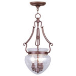 Livex Lighting - Livex Lighting 5043-70 Duchess - Three Light Chain Hanging Lantern - Canopy Included: Yes  Shade IncDuchess Three Light  Vintage Bronze Clear *UL Approved: YES Energy Star Qualified: n/a ADA Certified: n/a  *Number of Lights: Lamp: 3-*Wattage:60w Candelabra Base bulb(s) *Bulb Included:No *Bulb Type:Candelabra Base *Finish Type:Vintage Bronze