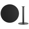 Dyersburg 42" Round Black Laminate Table Top With 42" Round Base