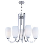 Maxim - Taylor 5-Light Chandelier, Satin Nickel - This Taylor 5-Light Chandelier from Maxim has a finish of Satin Nickel and fits in well with any Transitional style decor.