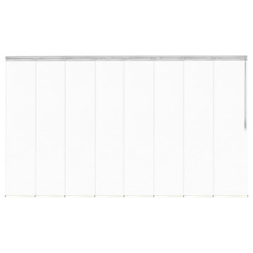 Navajo White 8-Panel Track Extendable Vertical Blinds 130-175"W