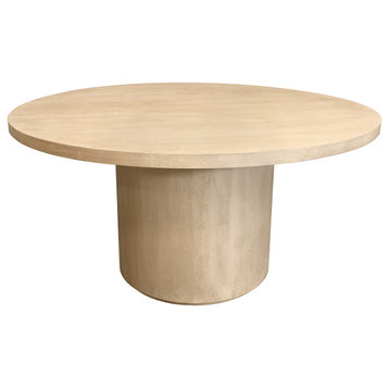 Flagstaff 60" Round Dining Table, Stone Natural Finish