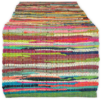 Dii Multi Color Chindi Rag Table Runner