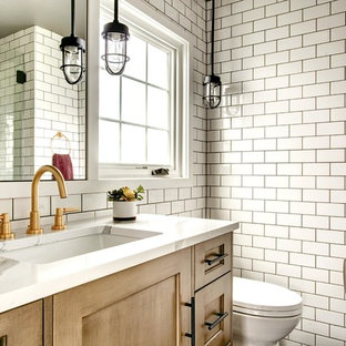 75 Most Popular Subway Tile Powder Room Design Ideas for 2018 - Stylish ...