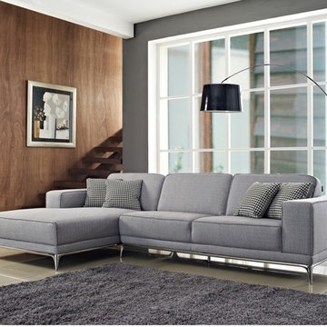Modern Agata Sectional Sofa | Light Grey