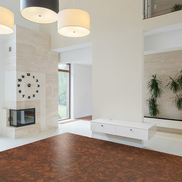 Cork Flooring in a living room