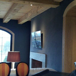 Upholstery fabric on living room walls. - Upholstery Fabric