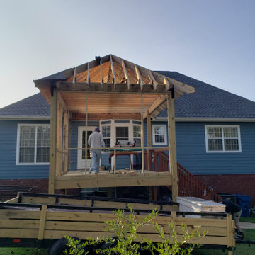 Screened and covered deck addition