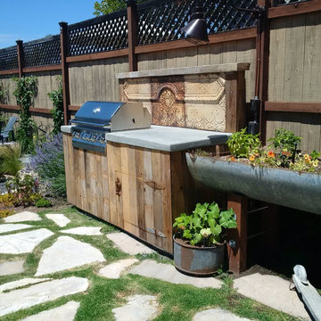 Reclaimed Wood BBQ station.