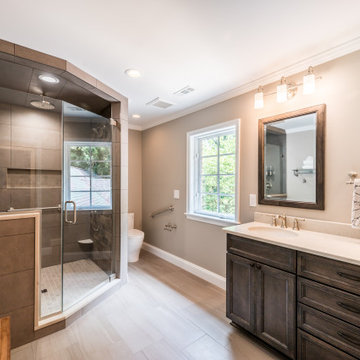 Alexandria Aging In Place Master Bath Remodel with Closet Organization
