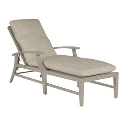 Summer Classics - Summer Classics Croquet Chaise Lounge, Linen Dove Cushion - Outdoor Chaise Lounges
