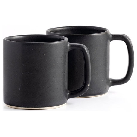 Nelo Mug, Set of 2-Matte Black