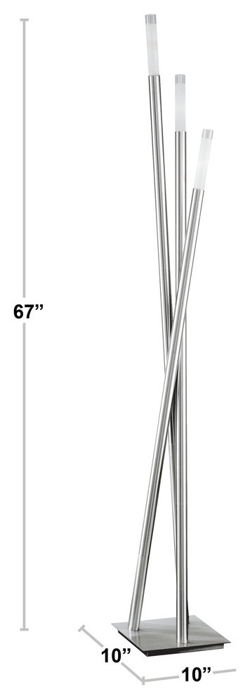 Icicle Modern Floor Lamp, Antique Metal, Stainless Steel