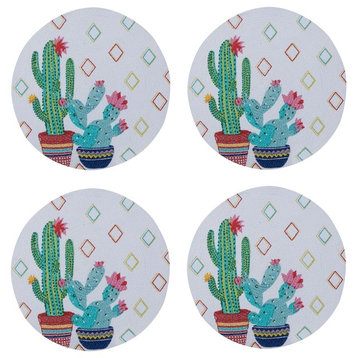 Cactus Garden Southwest Flair Braided Placemats Kitchen or Dining Room Set of 4