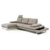 Divani Casa Porter Modern Gray Fabric Sectional Sofa