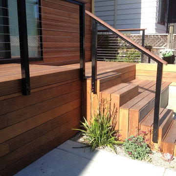 Modern Ipe Deck, Stairs and Benches