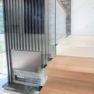 Project #126 | Contemporary Staircases with Integrated LEDs & Glass Railing